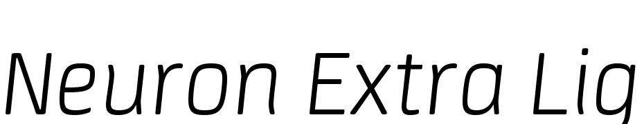 Neuron Extra Light Italic Font Download Free